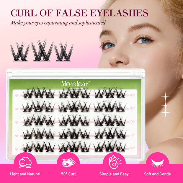 Merrdear Mega Curl Volume DIY Lashes