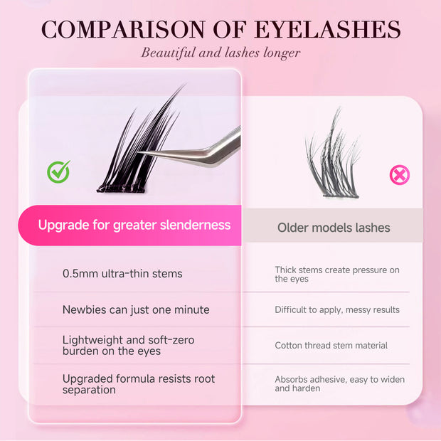 Merrdear Winged Lift Self-Adhesive Lashes