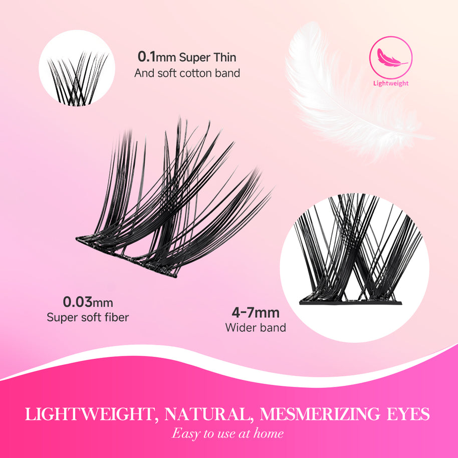 Pestanas postiças Merrdear Mega Curl Volume DIY