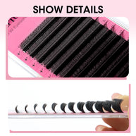 Leques de pestanas pré-fabricados em formato W 3D | Pestanas individuais macias