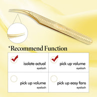 Merrdear Dolphin Shape Isolation Tweezers for Classic & Volume Eyelash Extensions