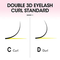 Merrdear 3D W Lash Extensions 0.07/0.10mm C/D curl Premade Volume Fans