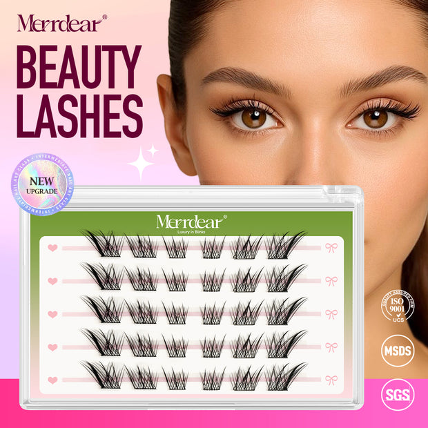Merrdear Self-Adhesive Lashes Sexy Cat-Eye Look