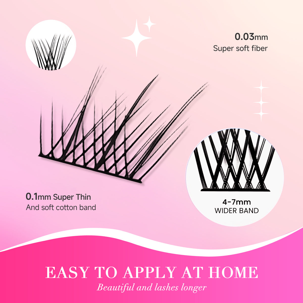 Pestanas postiças autoadesivas Merrdear para um olhar felino sexy.