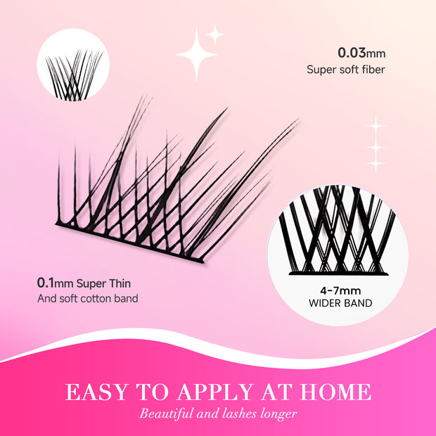 Merrdear Self-Adhesive Lashes Sexy Cat-Eye Look