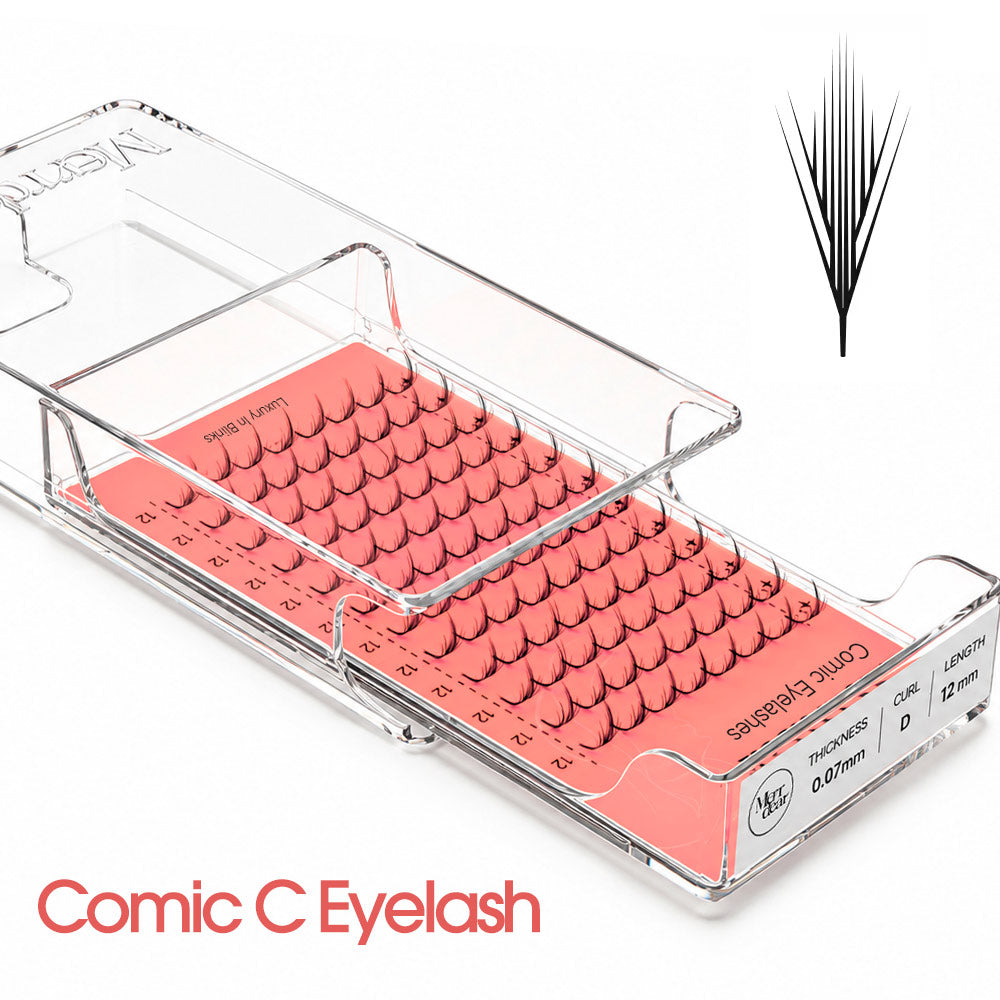 Merrdear Comic C Eyelash-12Rows/Tray-5 Models