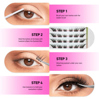 Pestanas postiças autoadesivas Merrdear para um olhar felino sexy.