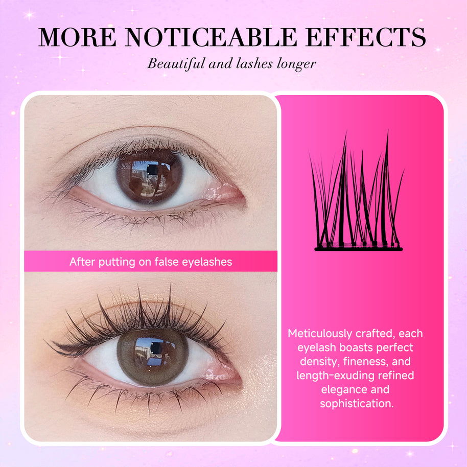 Pestanas postiças autoadesivas Merrdear Double-Tip Sunflower