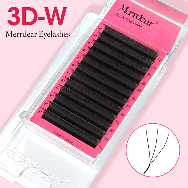 3D W-Shape Bloom Premade Fans | Soft Individual Lashes