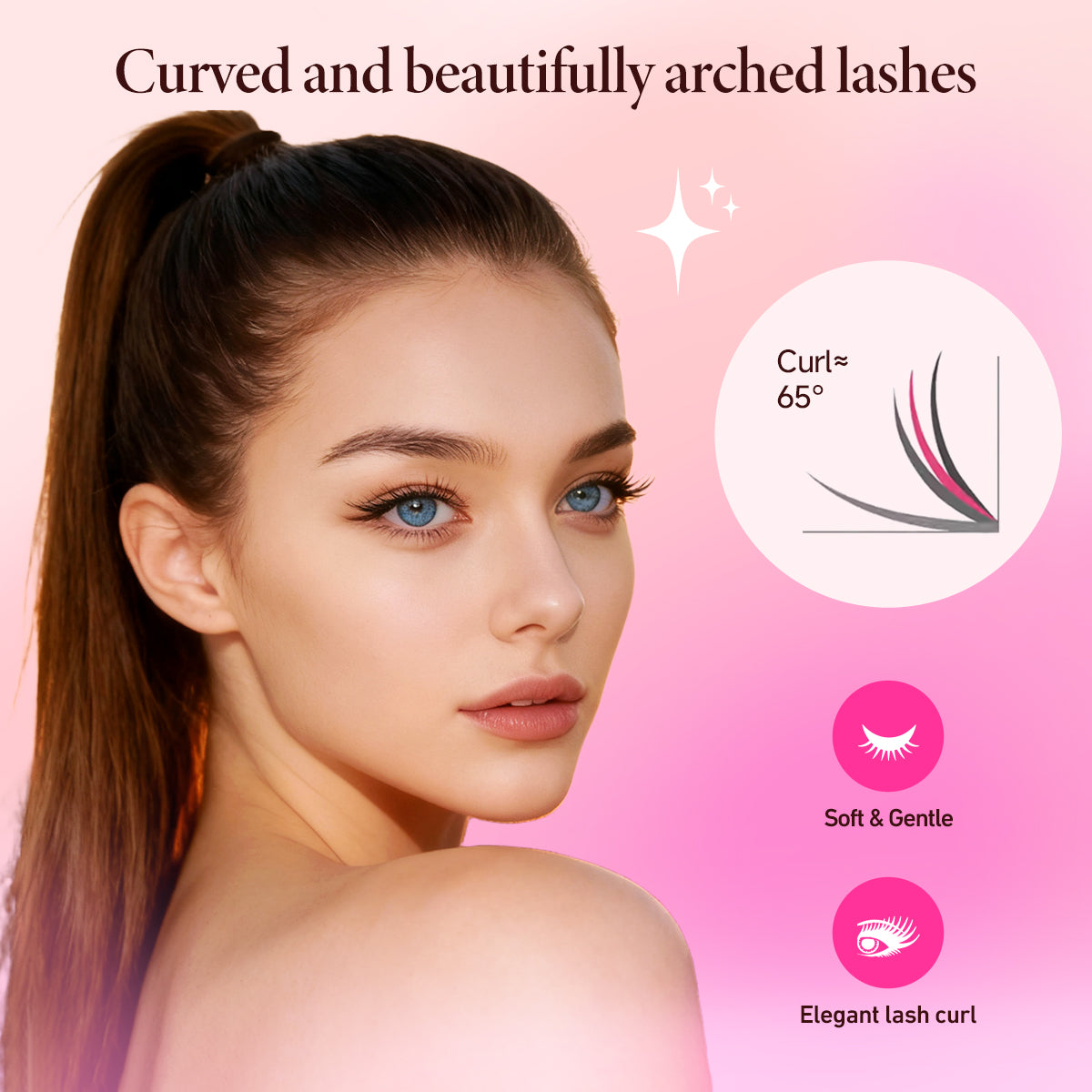 Pestanas postiças autoadesivas Merrdear Double-Tip Sunflower