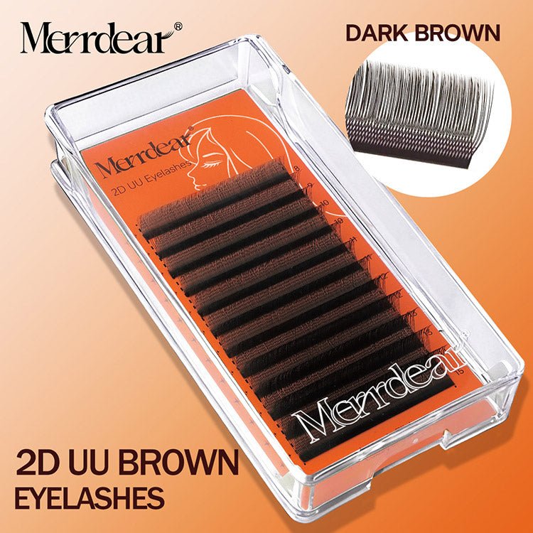 U-shaped YY Brown Eyelashes 12Rows-0.07mm-C/D Merrdear