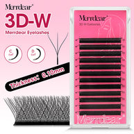 Merrdear 0.10mm 3D W Shape Eyelash Extensions C/D Curl
