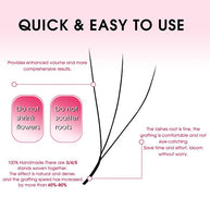 Merrdear 3D W Lash Extensions 0.07/0.10mm C/D curl Premade Volume Fans