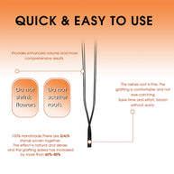 2D UU Shape Premade Volume Fans Matte Black Double Tips