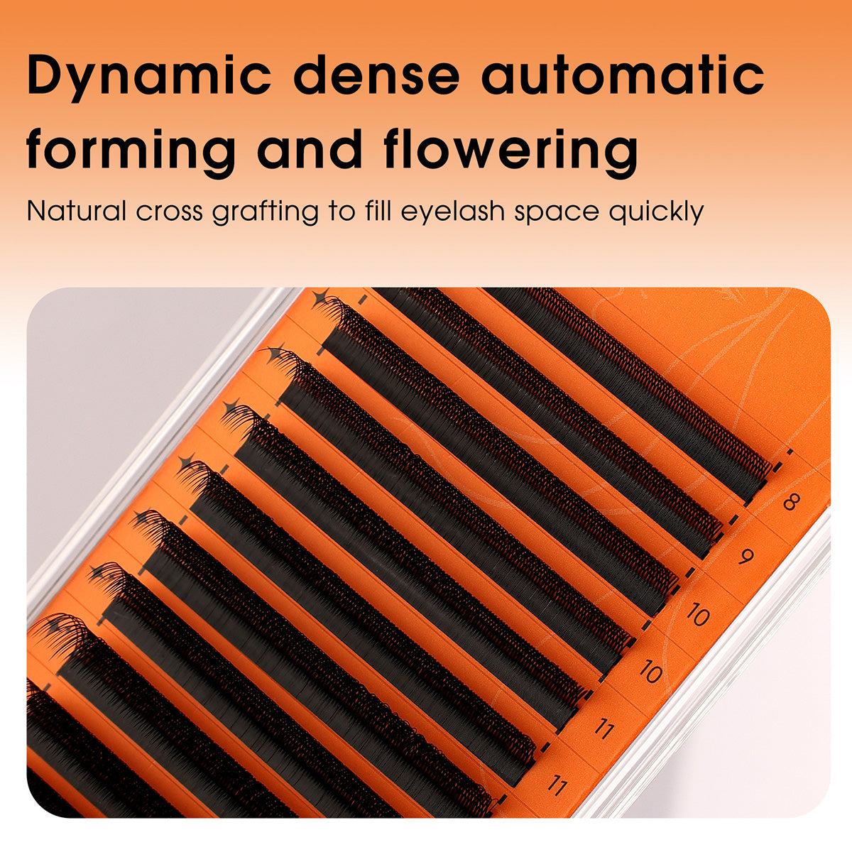 2D UU Shape Premade Volume Fans Matte Black Double Tips