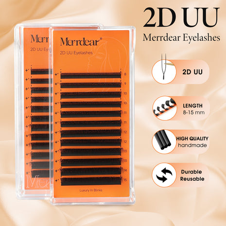 Ventiladores de volume pré-fabricados em formato UU 2D com pontas duplas pretas mate