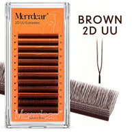 U-shaped YY Brown Eyelashes 12Rows-0.07mm-C/D Merrdear