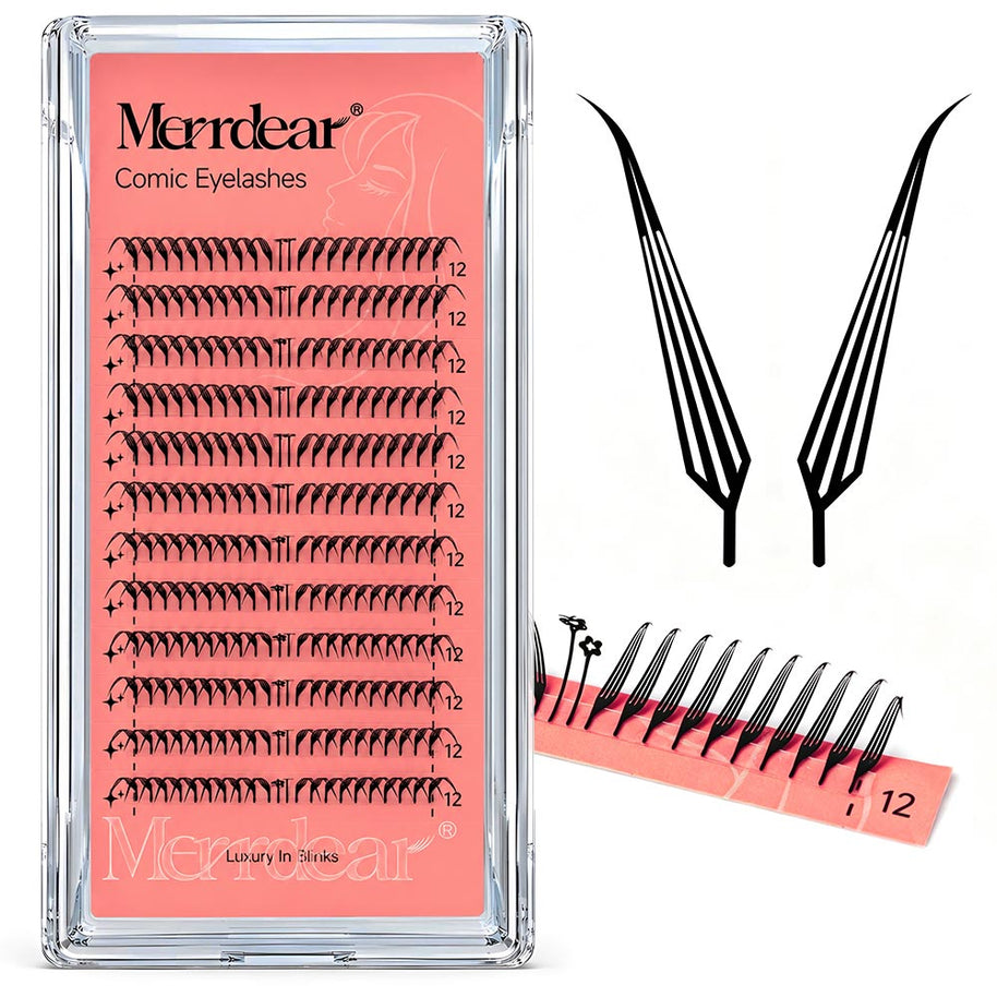 Merrdear Comic-B Eyelash-12Rows/Tray-5 Models