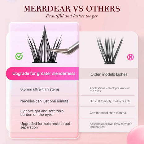 Pestanas postiças Merrdear Sunflower Spiky | Pestanas postiças autoadesivas estilo mangá