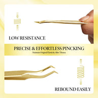 Merrdear Professional Lashing Tweezers for Mega Volume Mink Eyelashes Extensions Applying,S-Curved