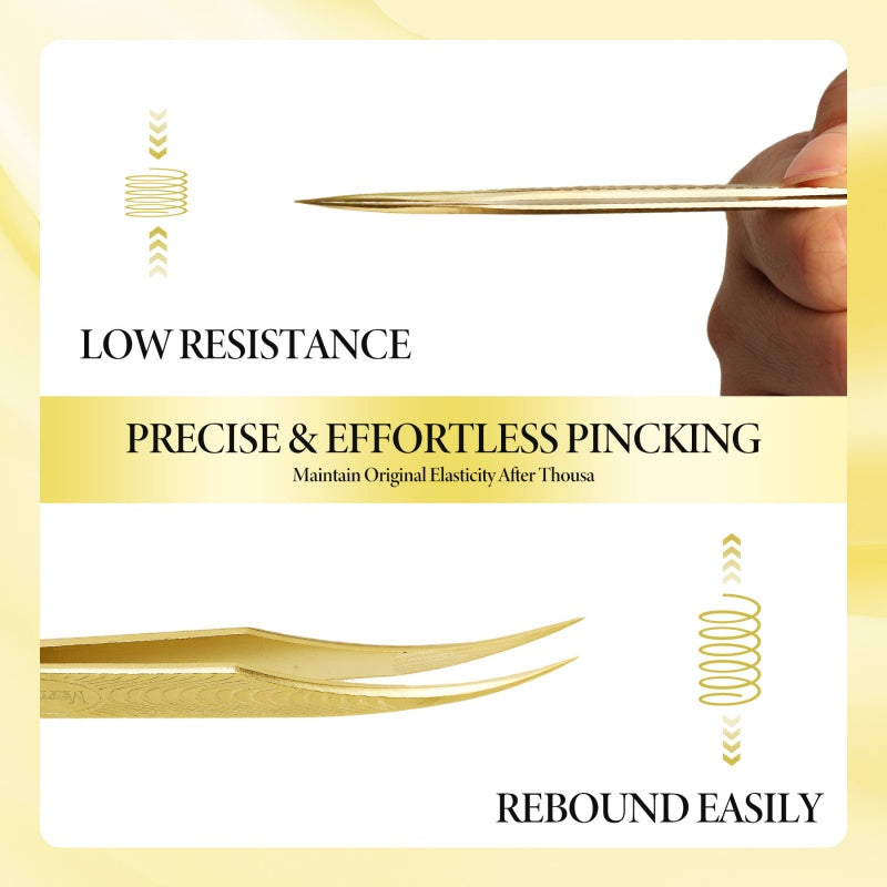 Merrdear Dolphin Shape Isolation Tweezers for Classic & Volume Eyelash Extensions