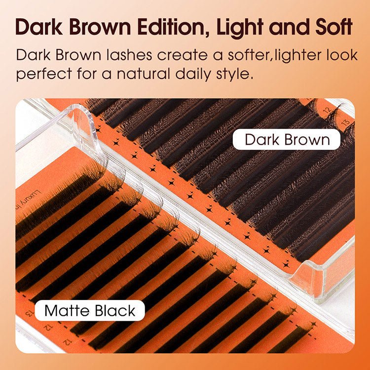 U-shaped YY Brown Eyelashes 12Rows-0.07mm-C/D Merrdear
