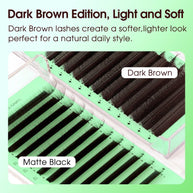 YY 0.07mm Black/Brown Lashes Shape Eyelash Extensions Curl C/D