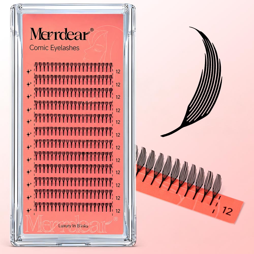 Merrdear Comic-A Eyelash-12Rows/Tray-5 Models