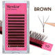 Merrdear 3D W Shape Premade Volume Fans – Deep Brown MIX