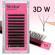 Merrdear 3/4/5/6D W Shape Eyelash Extension  C/D curl 0.07mm
