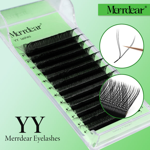 Premium YY Shape Hand-Woven Lash Extensions Soft Mink