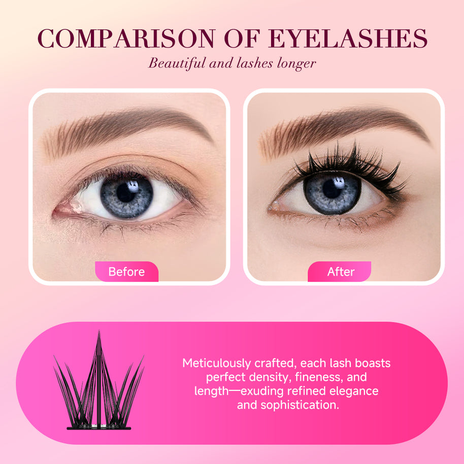 Pestanas postiças Merrdear Sunflower Spiky | Pestanas postiças autoadesivas estilo mangá