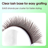 YY 0.07mm Black/Brown Lashes Shape Eyelash Extensions Curl C/D