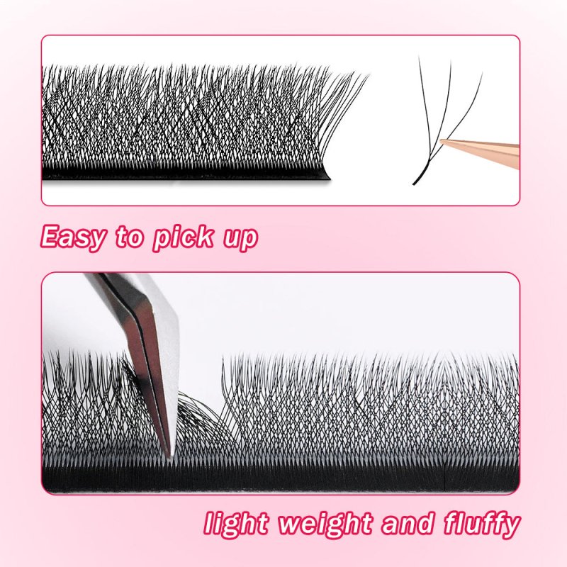 Merrdear 3D/4D/5D/6D W Shape Eyelash Extensions 0.07mm C/D Curl 8-15mm Mixed