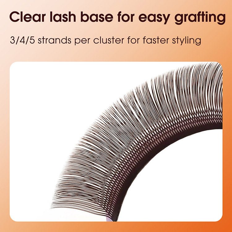 U-shaped YY Brown Eyelashes 12Rows-0.07mm-C/D Merrdear