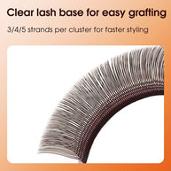 U-shaped YY Brown Eyelashes 12Rows-0.07mm-C/D Merrdear