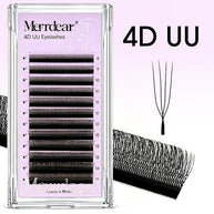 Extensiones de pestañas de visón sintético con volumen Merrdear 4D UU Shape