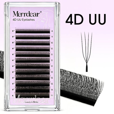 Merrdear 4D U Shape C/D Curl 0.07mm Lash Extensions