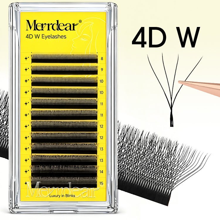 Merrdear 4D W Shape 0.07/0.10mm C/D curl Lash Extensions