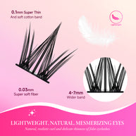 Pestanas postiças Merrdear Sunflower Spiky | Pestanas postiças autoadesivas estilo mangá