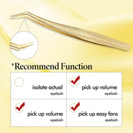 Merrdear Tweezers for Eyelash Extension-Professional Lashing Tweezers