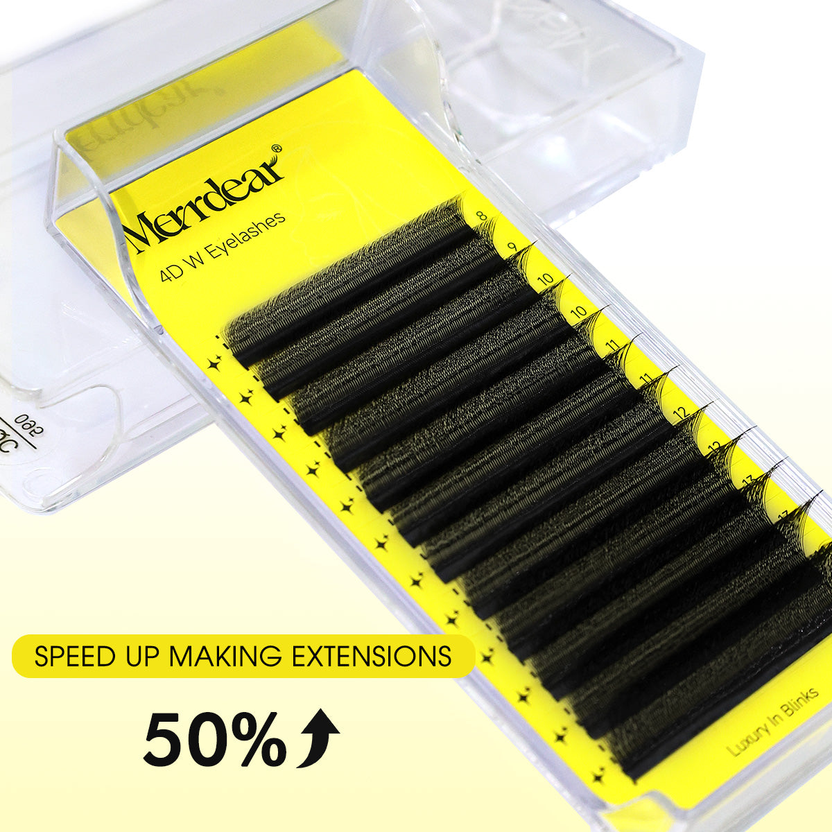 Merrdear 0.10mm 4D W Shape Eyelash Extensions C/D Curl