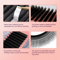 Pestanas postiças Merrdear 3D em formato UU, com um volume mega e textura de vison sintético, em comprimentos variados.