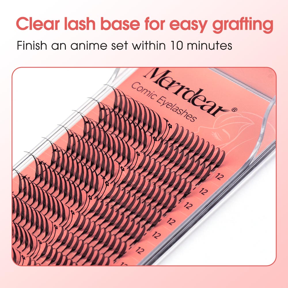 Merrdear Comic-B Eyelash-12Rows/Tray-5 Models
