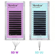 Merrdear 5DW U5D Lash Extensions 0.07mm C/D curl 12rows Matte black Lash Extension