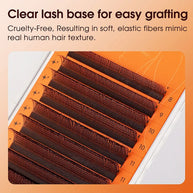 U-shaped YY Brown Eyelashes 12Rows-0.07mm-C/D Merrdear