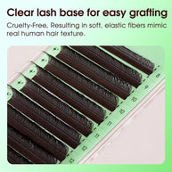 YY 0.07mm Black/Brown Lashes Shape Eyelash Extensions Curl C/D