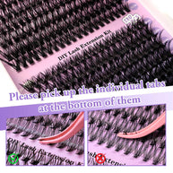 50+60D Individual Lash Cluster DIY Lash Extension Kit 9-16mix 280pcs