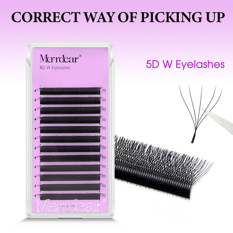 5D W-Shape Auto-Bloom Volume Fans | Faux Mink Lash Supply
