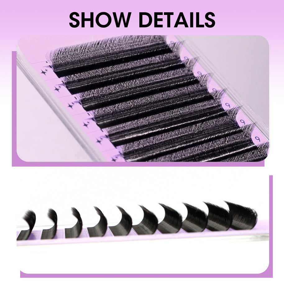 Abanicos de volumen 5D en forma de W con autofloración | Suministro de pestañas de visón sintético